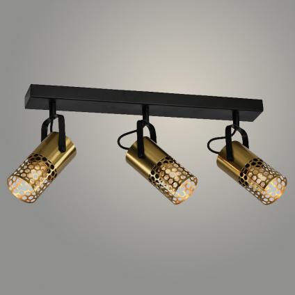 Спот 24000/3 BK+BRASS черный/латунь 3x40W E14 h135, 24